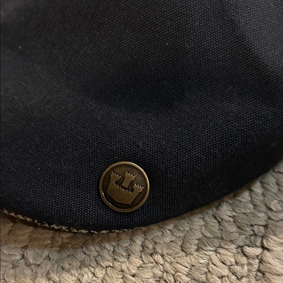 Goorin Bros Navy Newsboy Cap with Gold Button - Picture 2 of 9